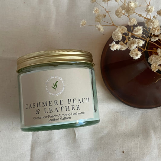 Cashmere Peach & Leather-Candles-Willow & Wick-Willow & Wick