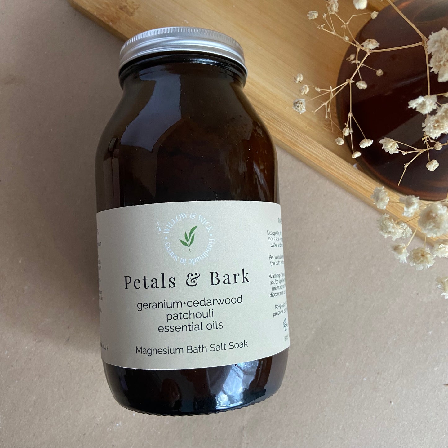 Petals & Bark Magnesium Bath Salt Soak--Willow & Wick-Willow & Wick